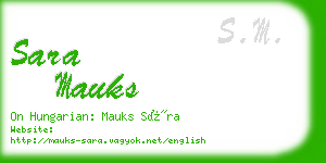 sara mauks business card